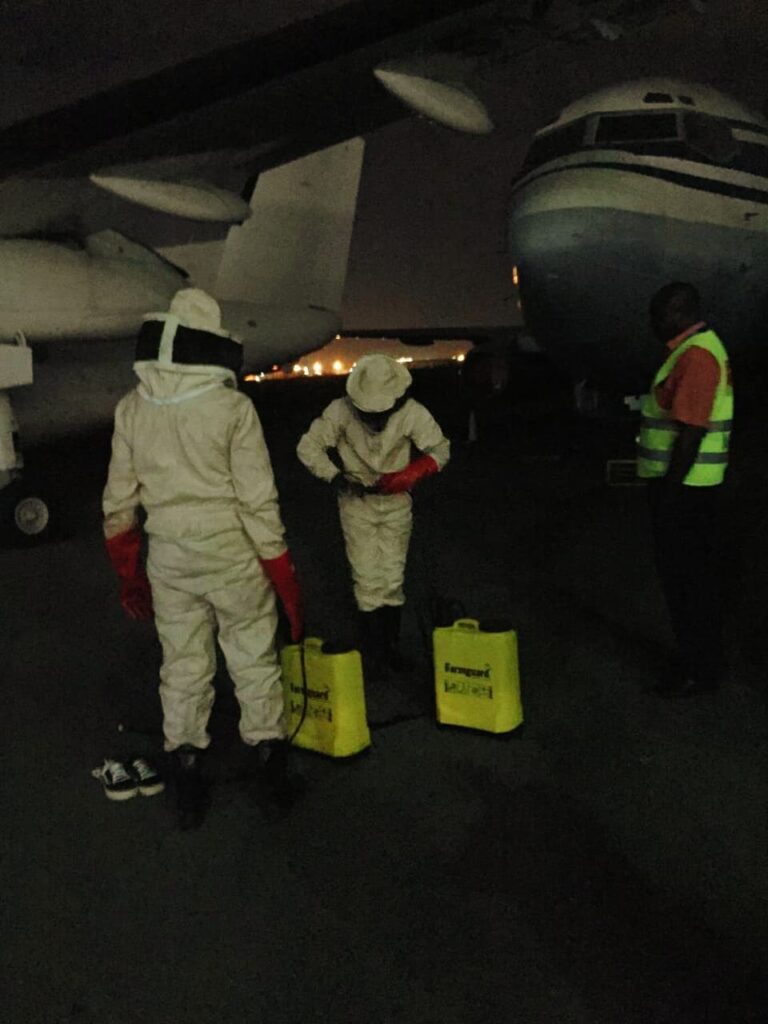 Plane fumigation